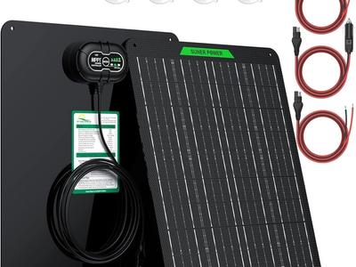 SUNER Power Waterproof 20W 12V Solar Battery Charger & Maintainer