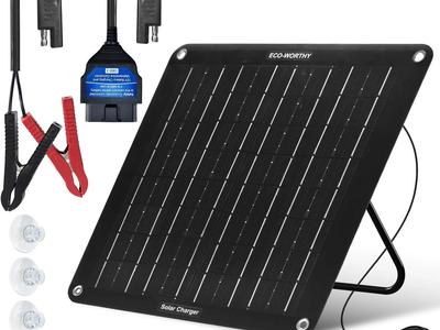 ECO-WORTHY 10W Solar Car Battery Trickle Charger & Maintainer