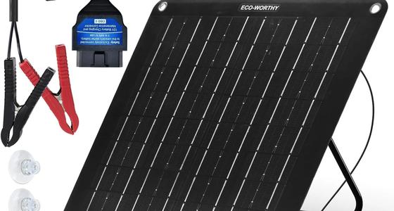 ECO-WORTHY 10W Solar Car Battery Trickle Charger & Maintainer