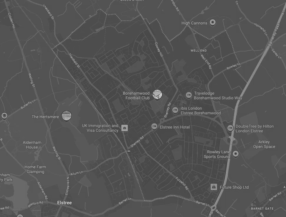Mobile Vehicle Services Borehamwood Map
