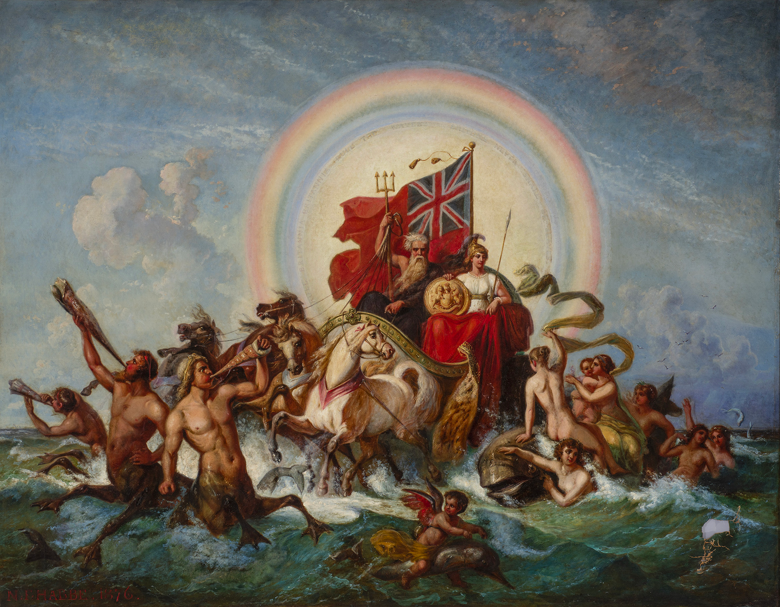  Neptune rules the ocean with Britannia at his right hand