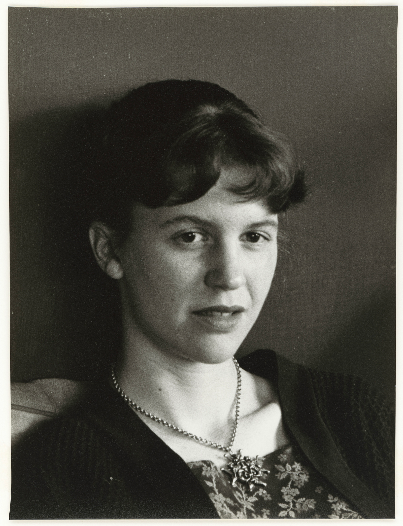 Black and White Portrait of Sylvia Plath