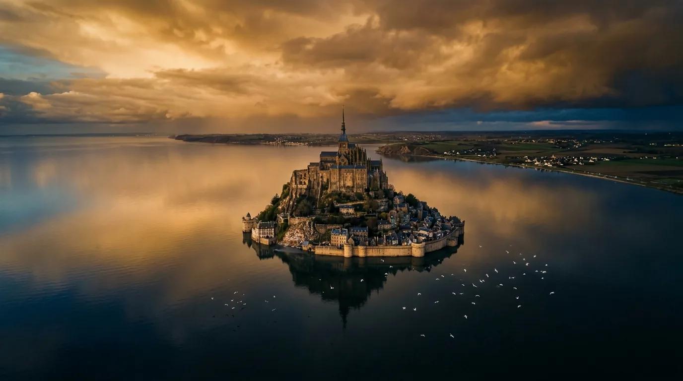 Les grandes marées de la baie du Mont-Saint-Michel : dates, spectacle et sécurité