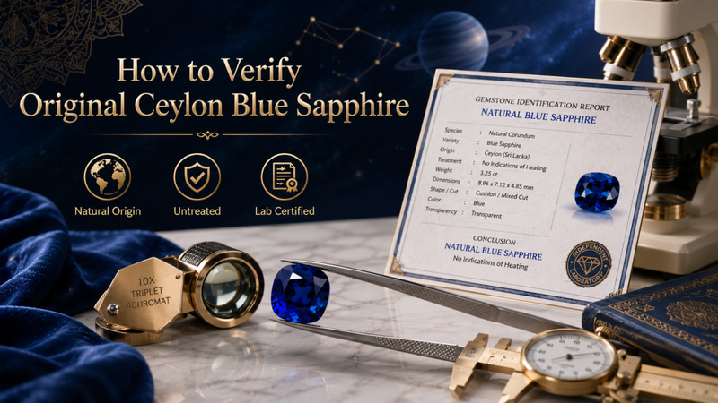 how to verify original ceylon blue sapphire