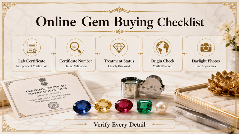 online gem buying checklist