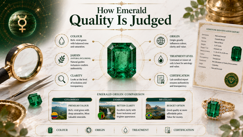 how emerald quality is judged