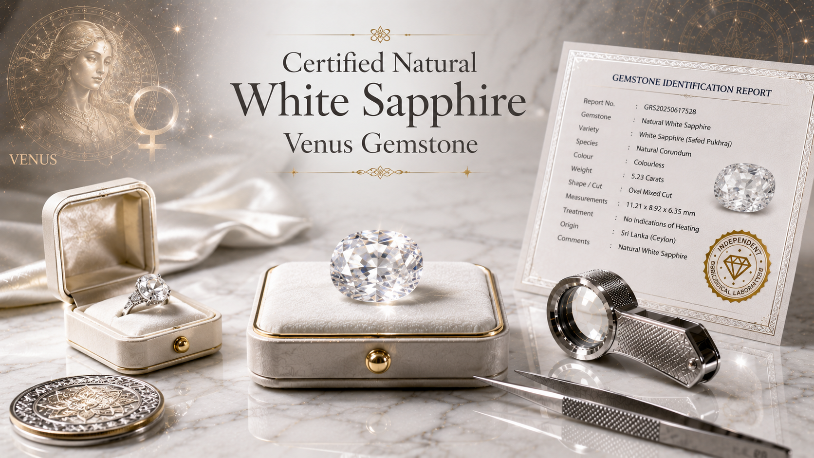 How to Buy Certified White Sapphire Gemstone Online | Safed Pukhraj Guide