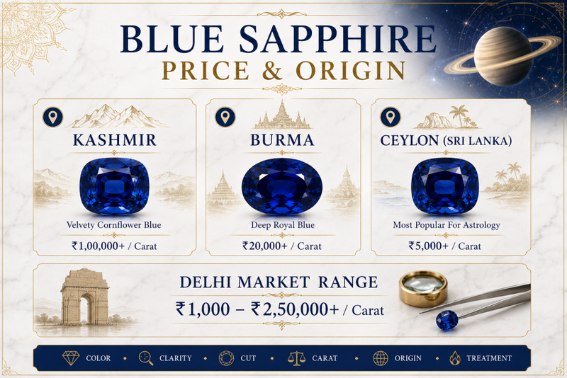blue sapphire price and origin