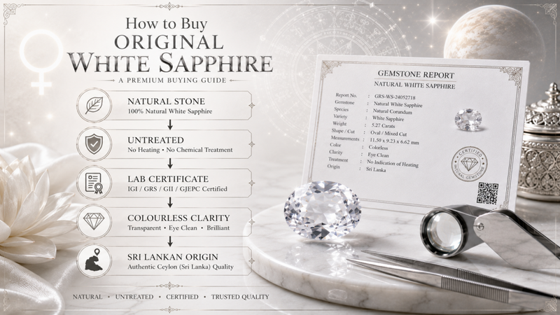 how to buy original white sapphire