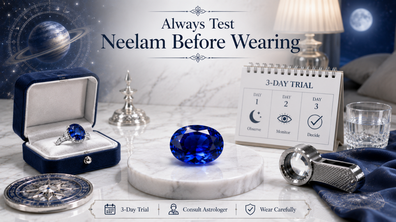 always test neelam before wearing