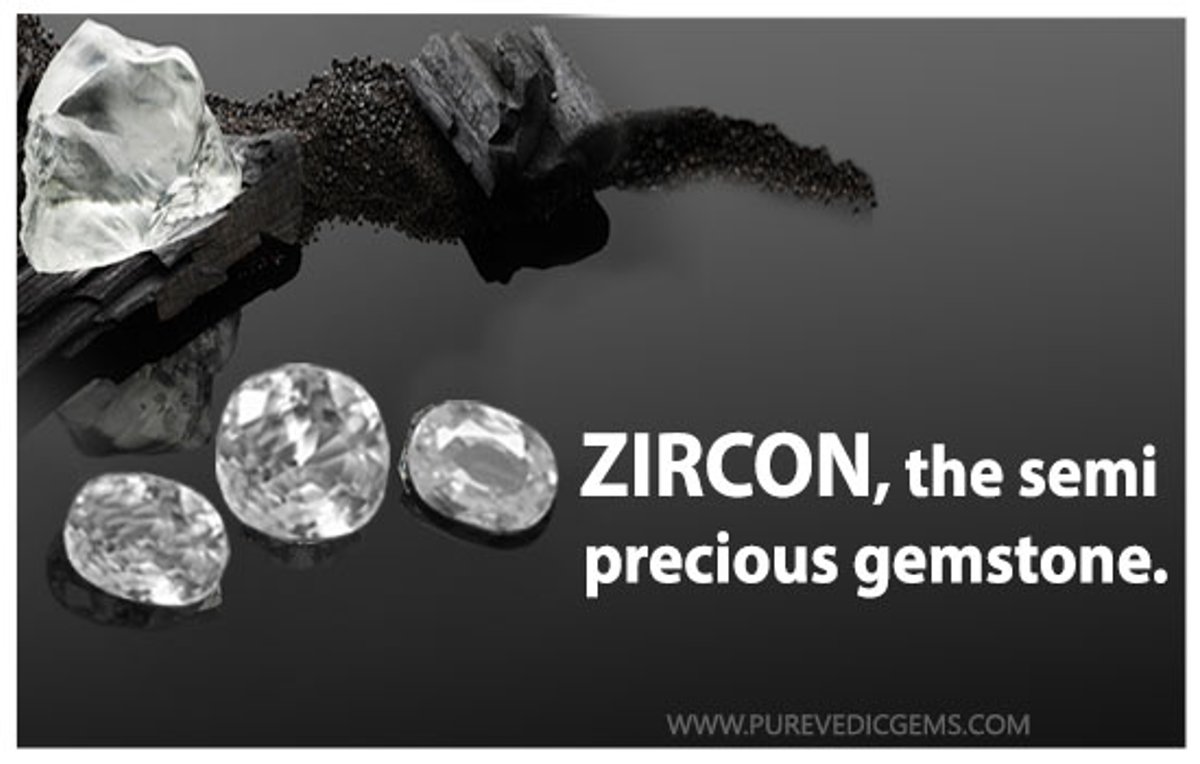 Zircon, the semi precious gemstone.