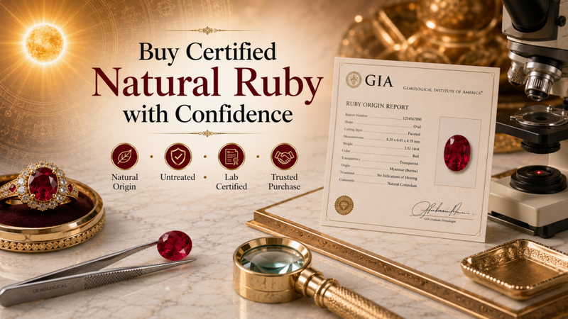 buy certified natural ruby with confidence