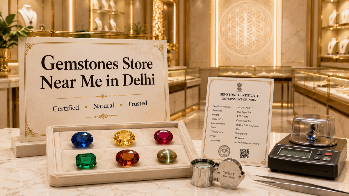 Gemstones Store Near Me & How to Find Original Certified Gemstones in Delhi