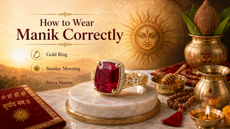 how to wear manik correctly