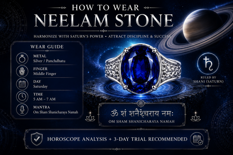 how to wear neelam