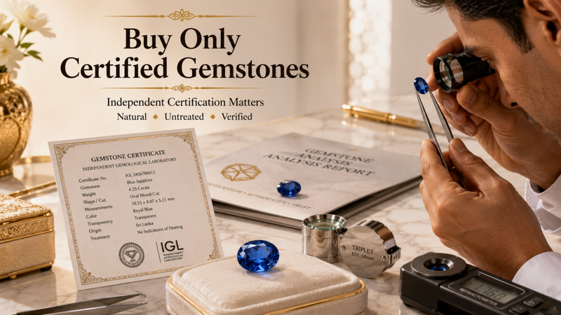 buy only certified gemstones