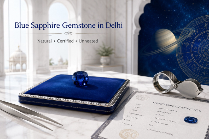 Blue Sapphire Gemstone in Delhi: How to Buy a Genuine Certified Neelam