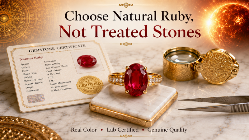 choose natural ruby not treated stones