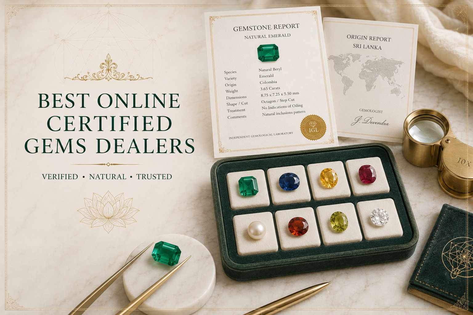 Best Online Certified Gems Dealers: How to Verify Genuine Gemstone Sellers