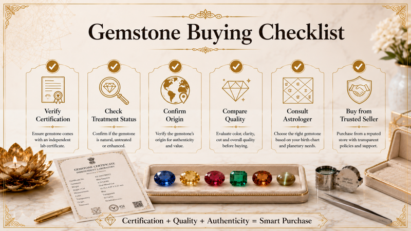 gemstone buying checklist