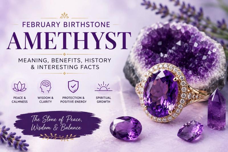 February Birthstone Amethyst: Meaning, Benefits, History & Interesting Facts