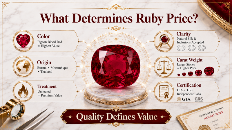 what determines ruby price