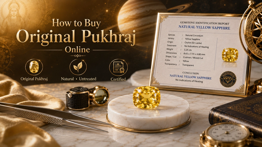Buy Original Pukhraj Stone Online | Complete Yellow Sapphire Guide
