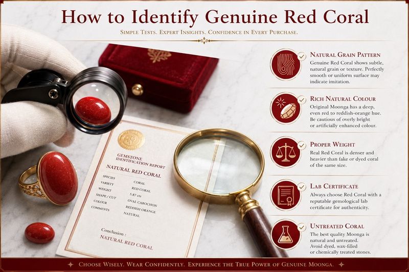 how to identify genuine red coral