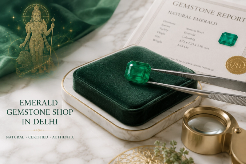 Emerald Gemstone Shop in Delhi: How to Buy a Genuine Certified Panna Stone