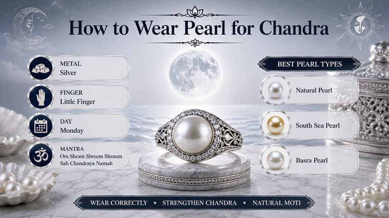how to wear pearl for chandra