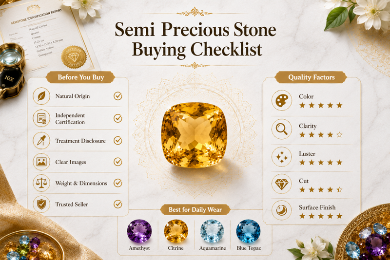 semi precious stone buying checklist