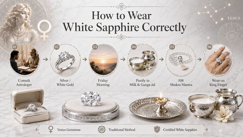 how to wear white sapphire correctly