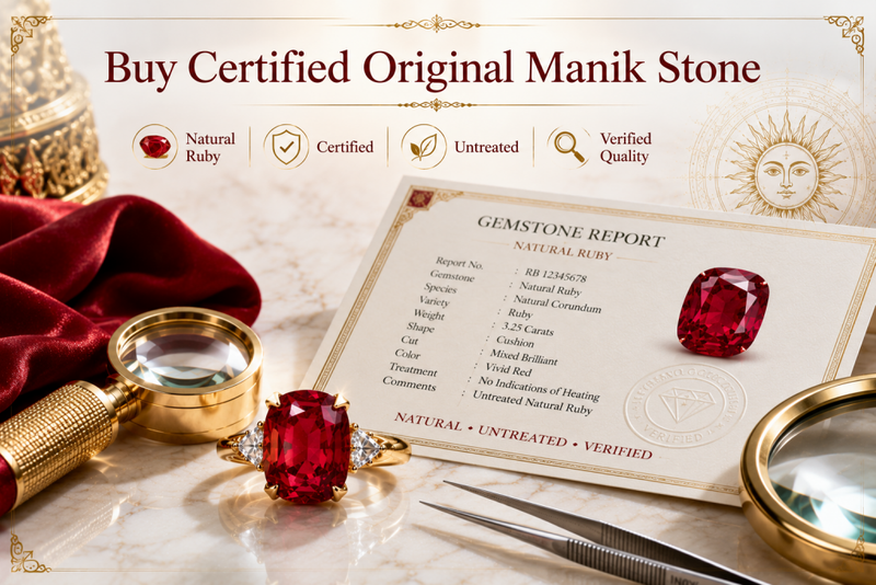 buy certified original manik stone
