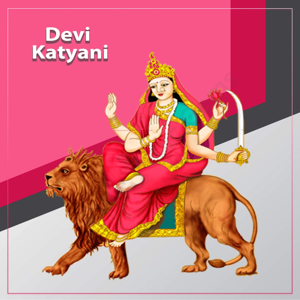 Sixth Manifestation of Goddess Durga-(Maa Katyayani)