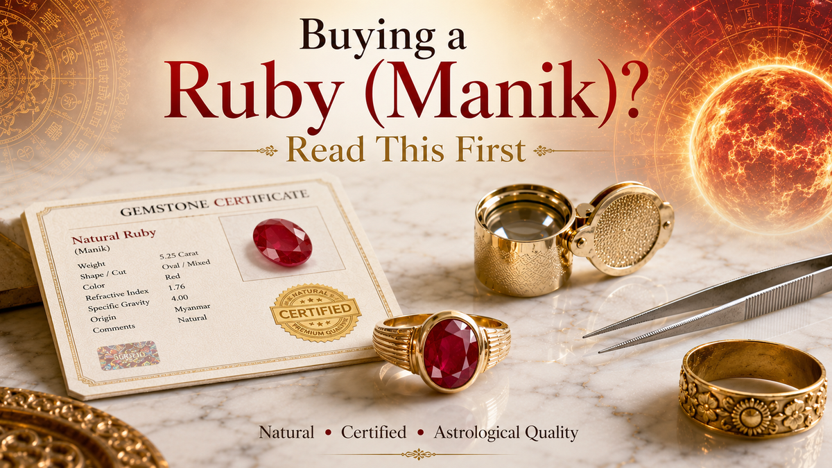 Buying a Ruby (Manik) for Astrological Use? Complete Guide to Quality, Origin, Price & Certification