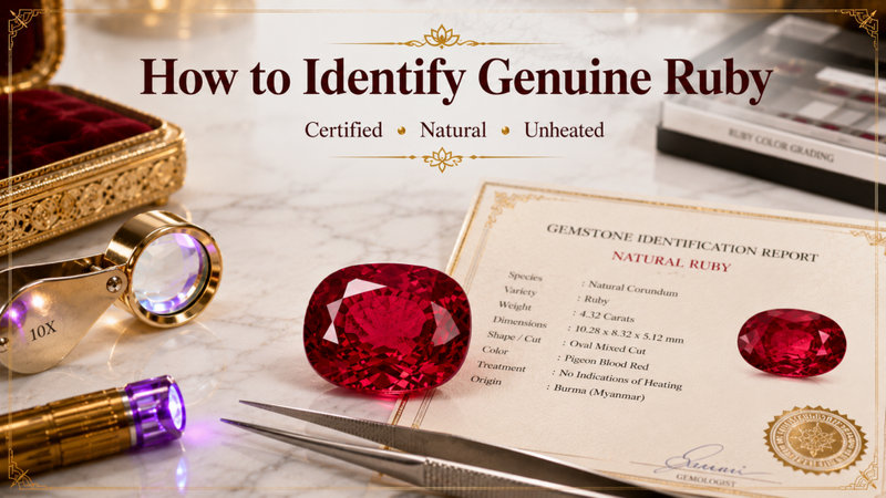 how to identify genuine ruby