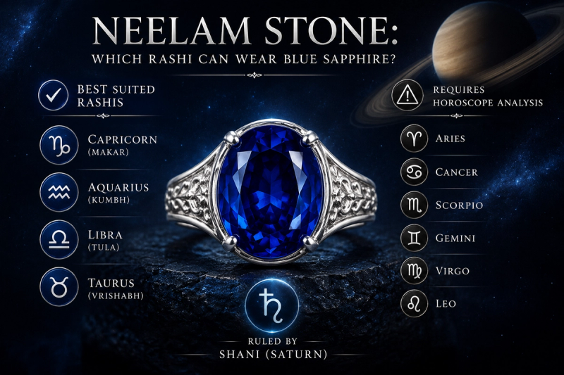 Neelam Stone for Which Rashi: Who Should Actually Wear Blue Sapphire Gemstone