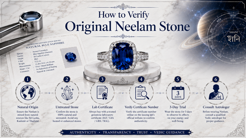 how to verify original neelam stone