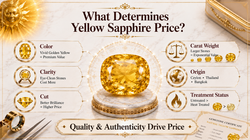 what determines yellow sapphire price