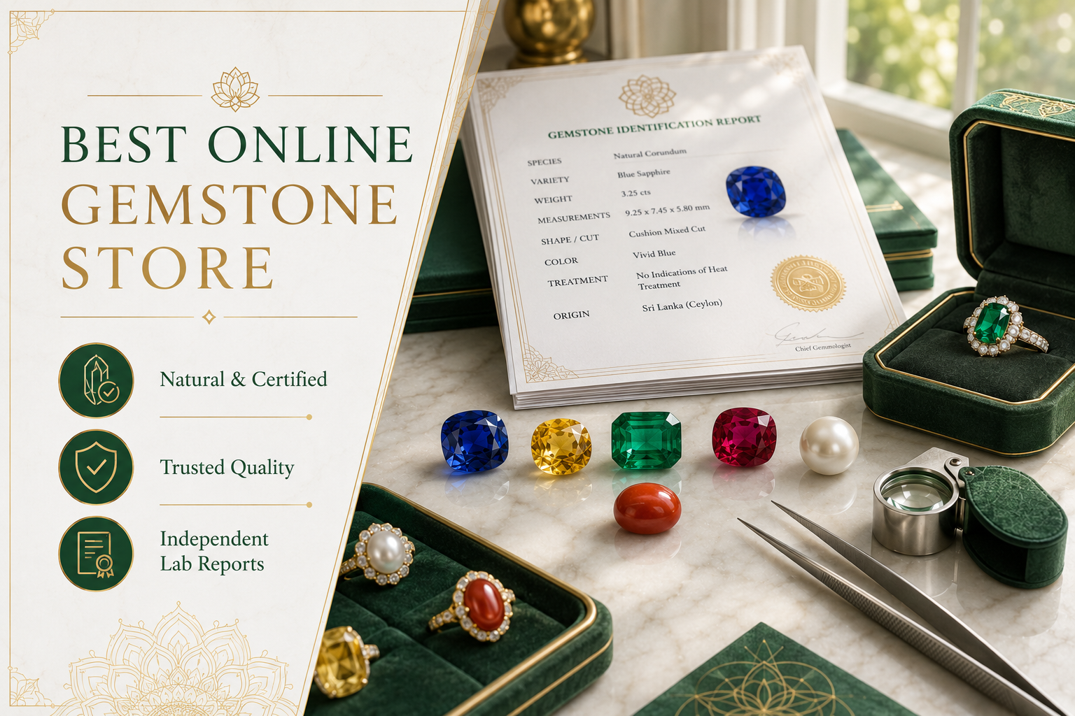 Best Online Gemstone Store in India for Natural Certified Gemstones