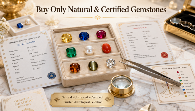 buy only natural and certified gemstones
