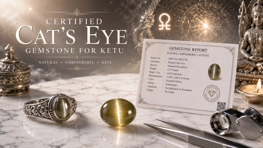 Certified Cat's Eye Gemstone for Ketu — Lehsunia Stone Guide, Benefits and Price