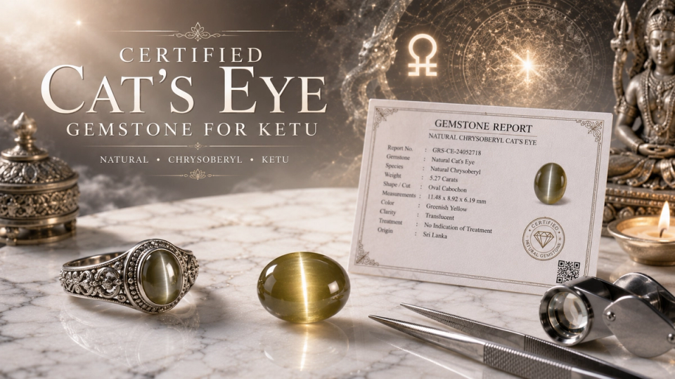 Certified Cat's Eye Gemstone for Ketu — Lehsunia Stone Guide, Benefits and Price