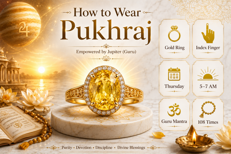 how to wear pukhraj stone