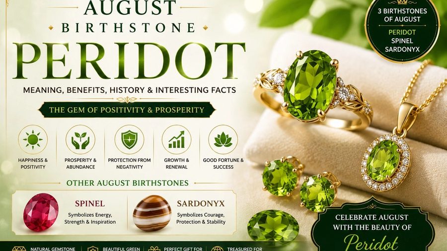 August Birthstone Peridot: Meaning, Benefits, History, Astrology & Interesting Facts