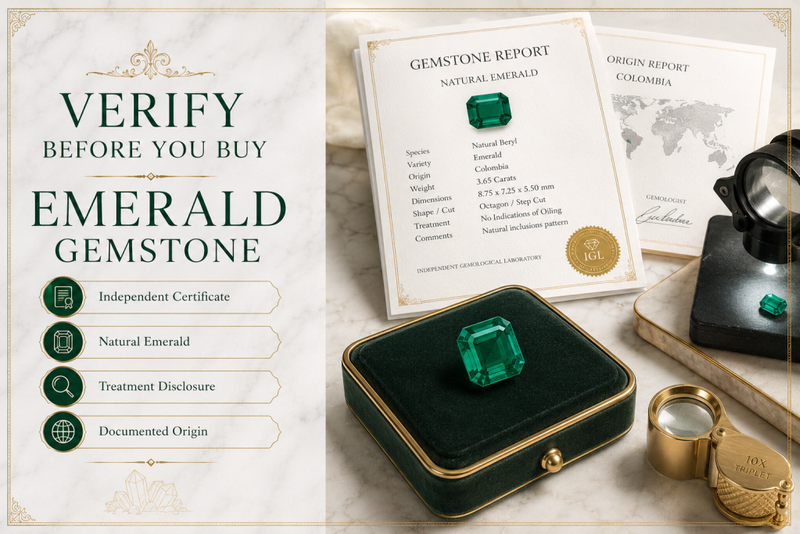 verify before you buy emerald gemstone