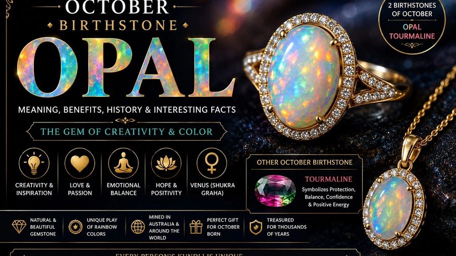 October Birthstone Opal: Meaning, Benefits, History & Interesting Facts