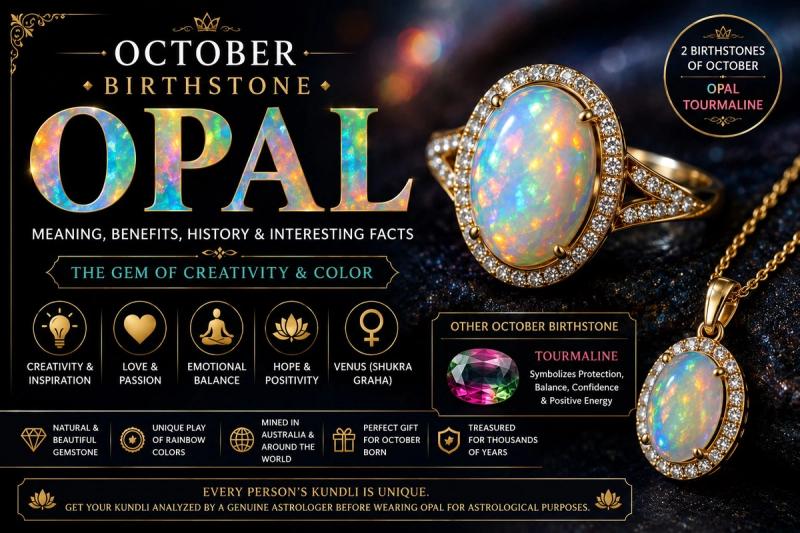 October Birthstone Opal: Meaning, Benefits, History & Interesting Facts