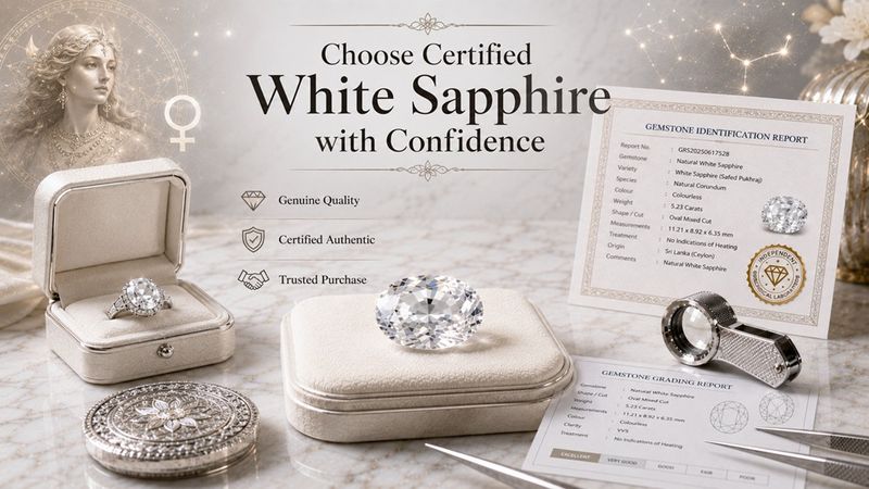 choose certified white sapphire with confidence