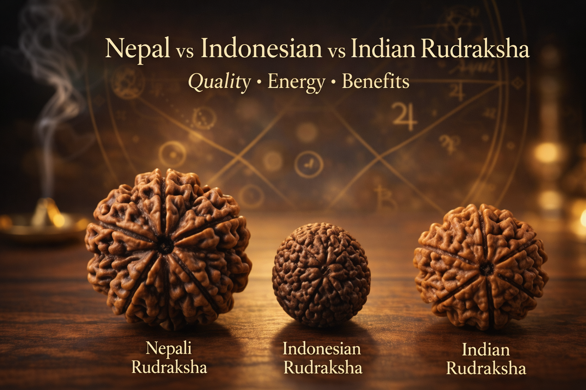 Nepal vs. Indonesian vs. Indian Rudraksha A Clear Comparison of Quality, Benefits, and Price